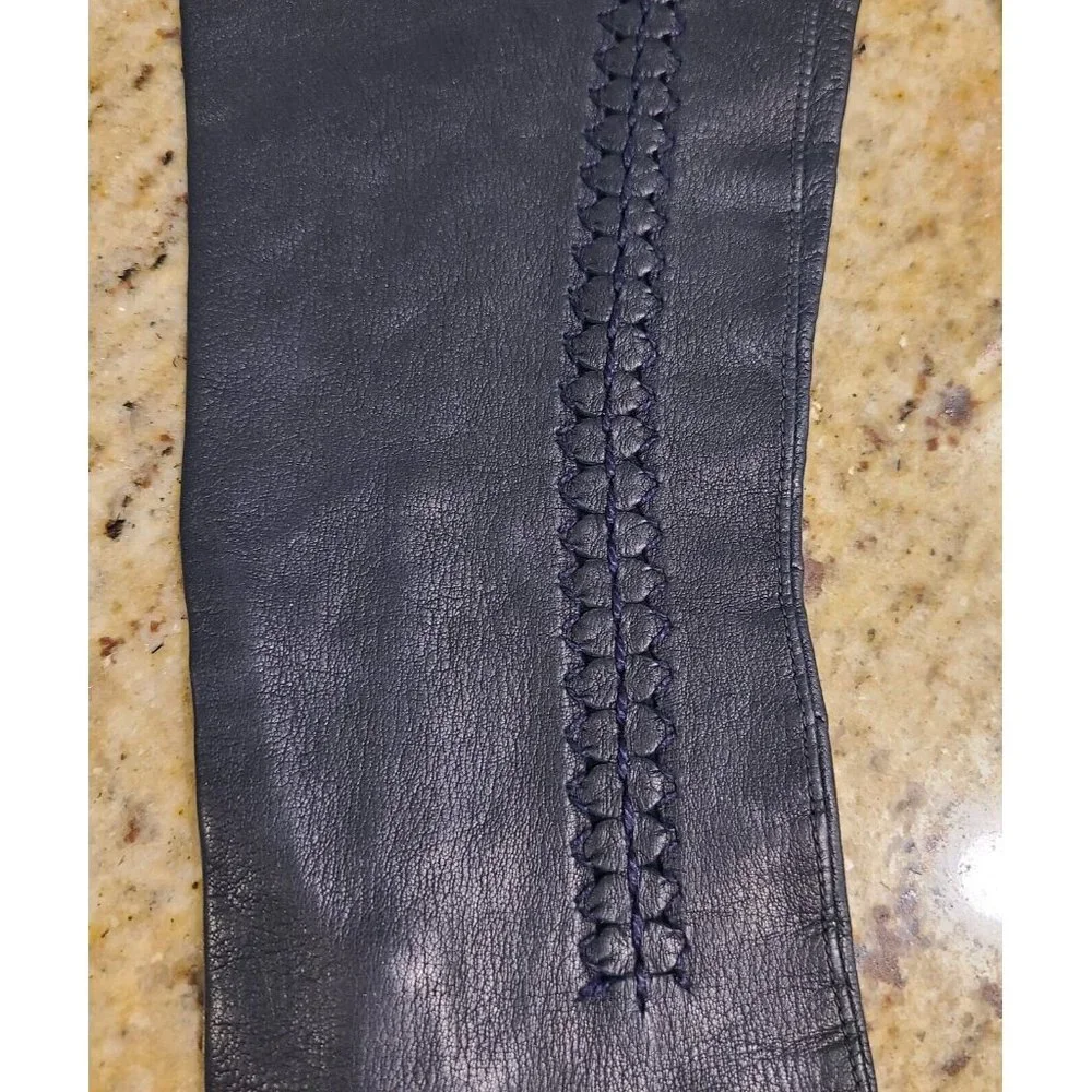 Vintage Size S/M 6.5 Blue Leather Formal 11.5